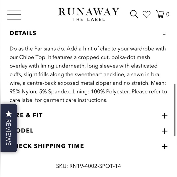 Runaway the Label Chloe Top, White, Small - Picture 5 of 8